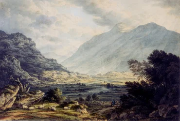 Near Capel Curig, with a view of Mount Snowdon, Wales